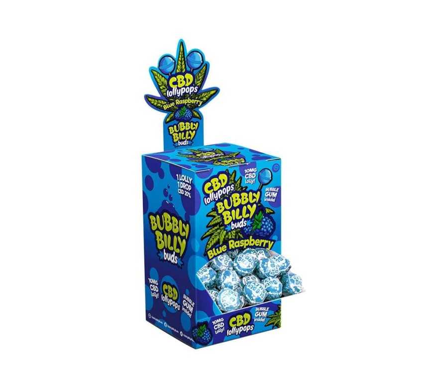 Sucette CBD Blue Raspberry - 100 pcs | BUBBLY BILLY
