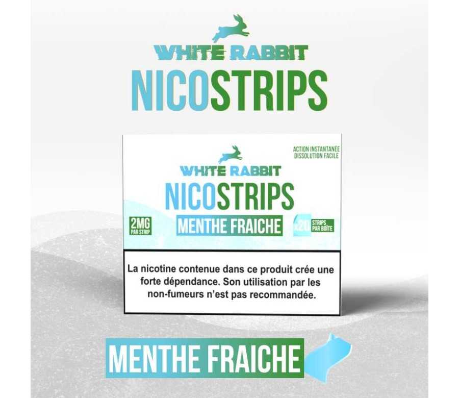 White Rabbit Nicostrips Menthe Fraîche 2mg