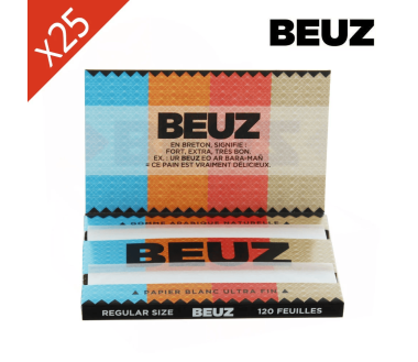 Boîte de 25 Carnets Feuilles Blanc Non Blanchies Regular BEUZ