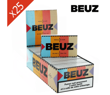 Boîte de 25 Carnets Feuilles Blanc Non Blanchies Regular BEUZ