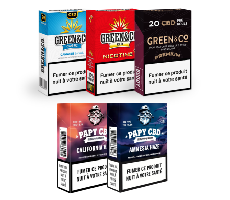 Pack Découverte Cigarettes CBD Premium - 5 Variétés