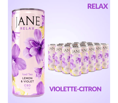 Pack de 6 Thé CBD violette citron bio | JANE