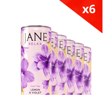 Pack de 6 Thé CBD violette citron bio | JANE