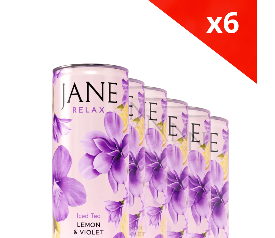Pack de 6 Thé CBD violette citron bio | JANE