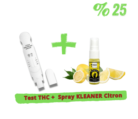 Pack Test THC + Spray KLEANER KLEANTOX Citron