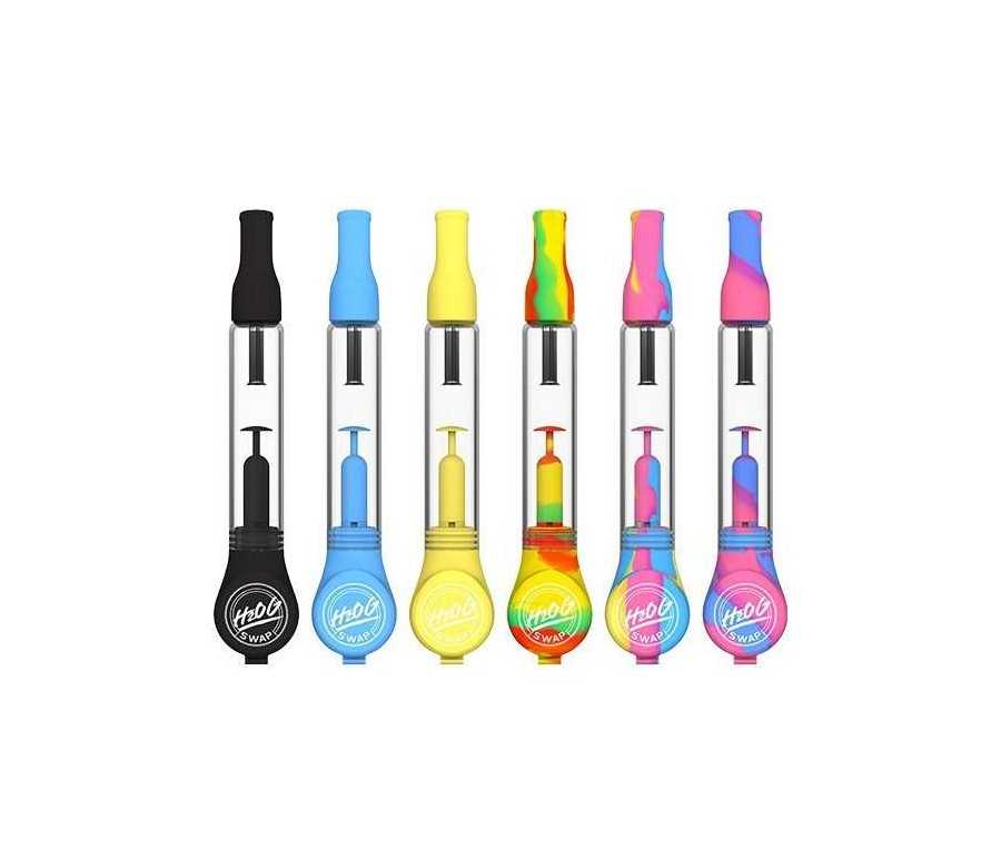 H2OG Swap Sunakin - Pipe à eau portable en silicone et verre (Aqua) H2OG Swap Sunakin - Pipe à eau portable en silicone et verre (Aqua)