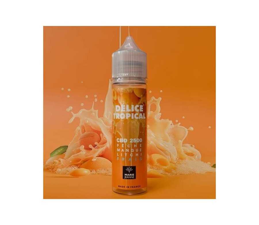 E-liquide CBD Delice Tropical 50ml Peche Mangue Litchi - Marie Jeanne (2500mg) E-liquide CBD Delice Tropical 50ml Peche Mangue Litchi - Marie Jeanne (2500mg)