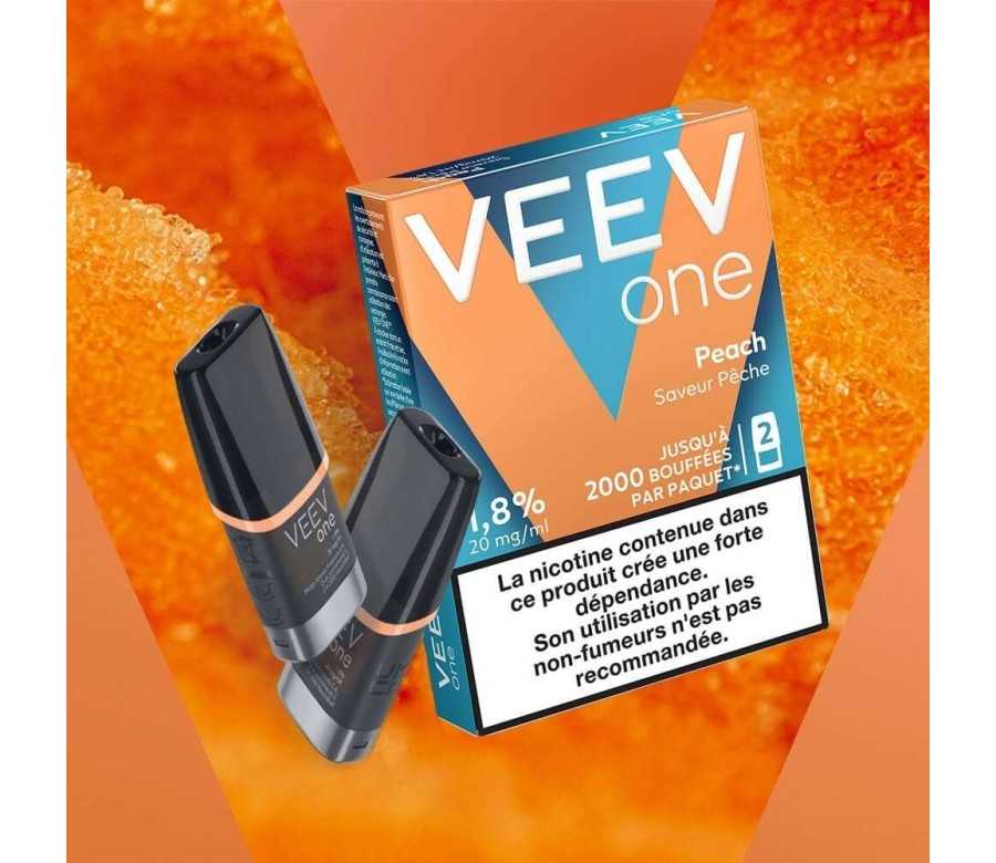 Paquet de 2 Pods pre-remplis Veev One Peach (09 mg/ml)