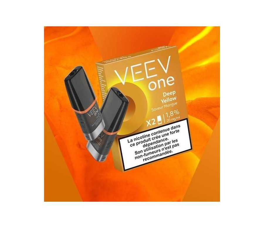 Paquet de 2 Pods pre-remplis Veev One Deep Yellow Mangue (09 mg/ml)