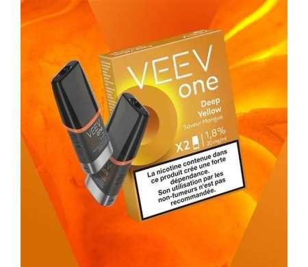 Paquet de 2 Pods pre-remplis Veev One Deep Yellow Mangue (09 mg/ml)