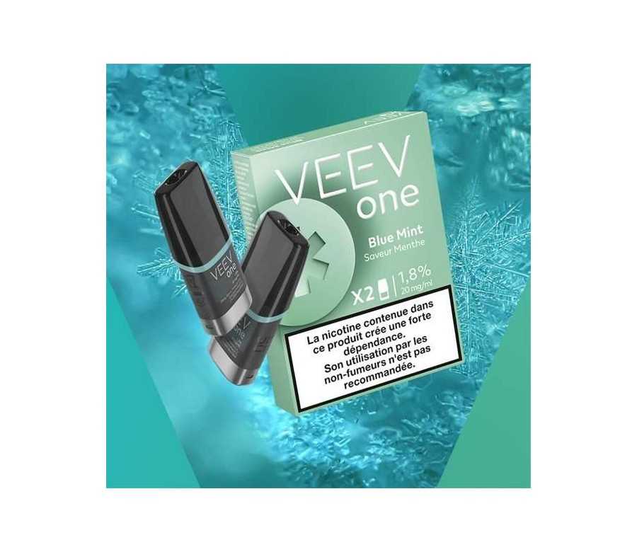 Pods Pre-remplis Veev One Blue Mint - Paquet de 2 Pods (09 mg/ml)