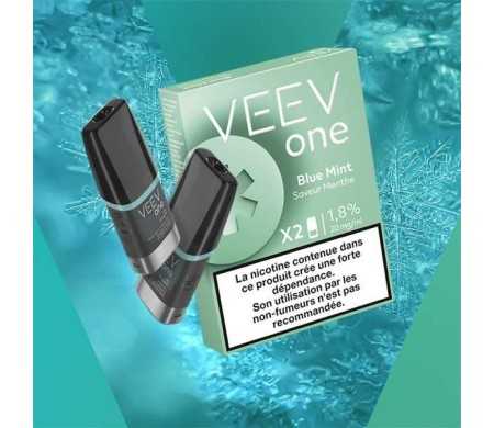 Pods Pre-remplis Veev One Blue Mint - Paquet de 2 Pods (09 mg/ml)