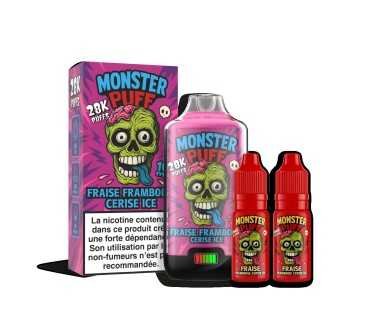 Puff Monster Puff 28k Fraise Framboise Cerise Ice (20 mg/ml)