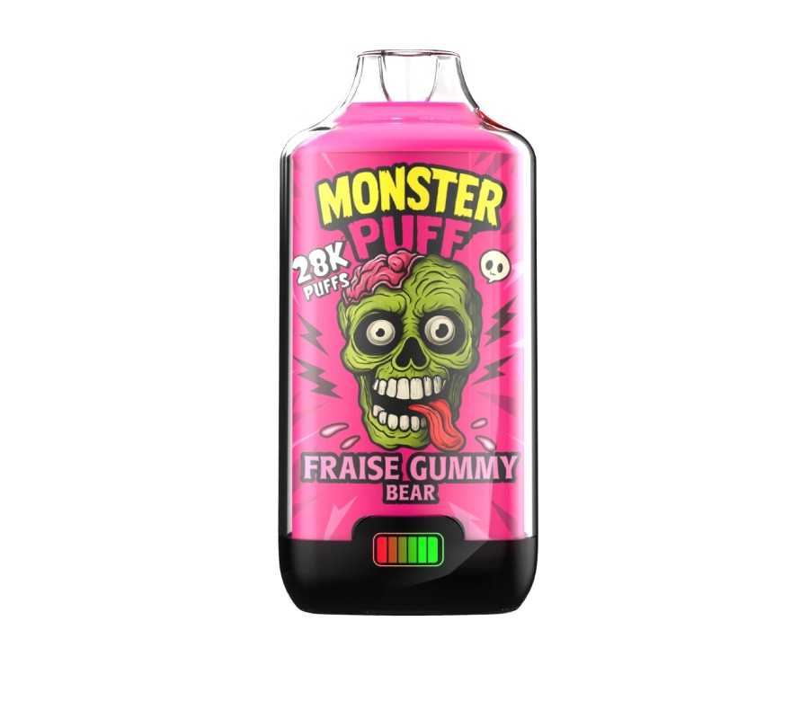 Puff Monster Puff 28k Fraise Gummy Bear (10 mg/ml)