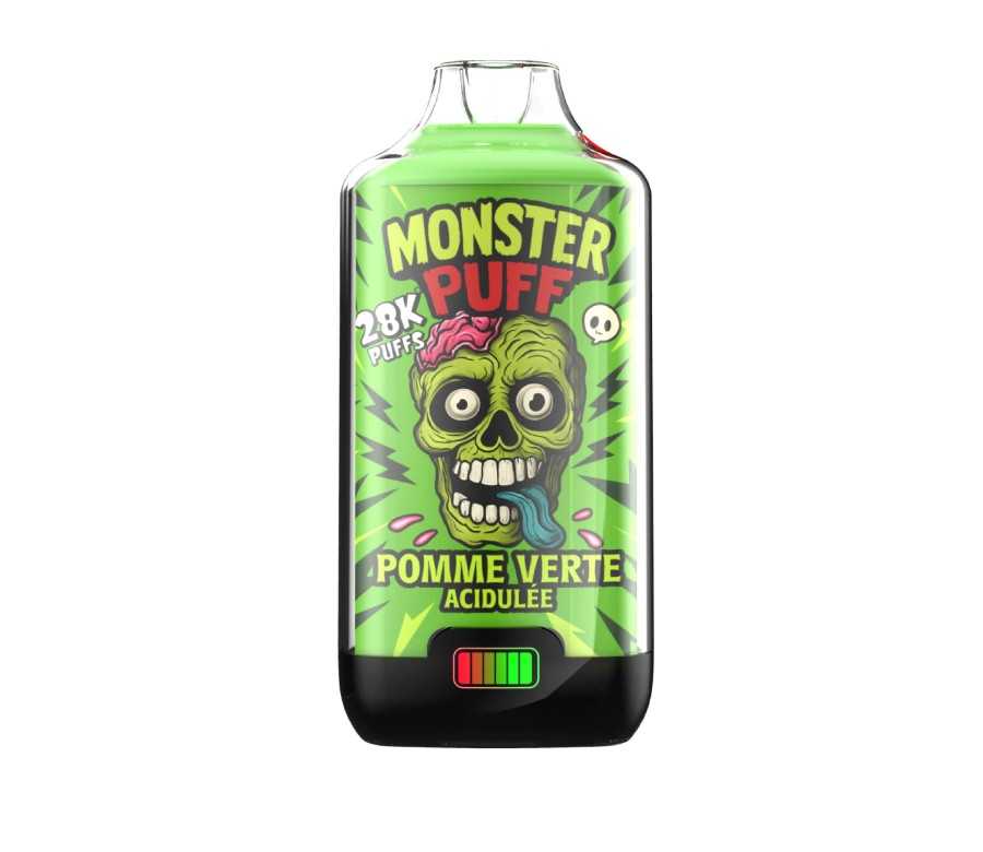 Puff Monster Puff 28k Pomme Verte Acidulee (10 mg/ml) Puff Monster Puff 28k Pomme Verte Acidulee (10 mg/ml)