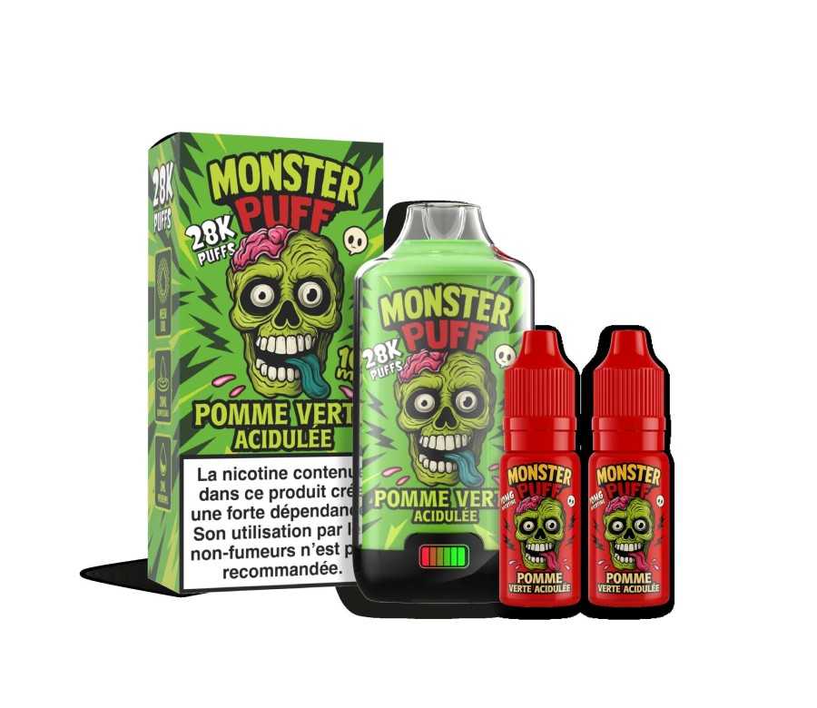 Puff Monster Puff 28k Pomme Verte Acidulee (10 mg/ml) Puff Monster Puff 28k Pomme Verte Acidulee (10 mg/ml)