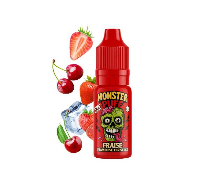Eliquide Monster Puff 10ml Fraise Framboise Cerise Ice (20 mg/ml) Eliquide Monster Puff 10ml Fraise Framboise Cerise Ice (20 mg/ml)
