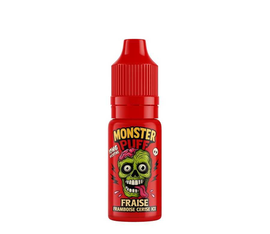 Eliquide Monster Puff 10ml Fraise Framboise Cerise Ice (10 mg/ml) Eliquide Monster Puff 10ml Fraise Framboise Cerise Ice (10 mg/ml)