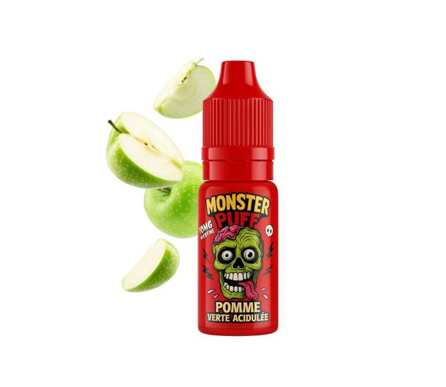E-liquide Monster Puff Pomme Verte Acidulée 10ml (10 mg/ml) E-liquide Monster Puff Pomme Verte Acidulée 10ml (10 mg/ml)