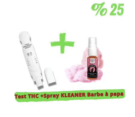 Pack Test THC + Spray KLEANER KLEANTOX Barbe à papa