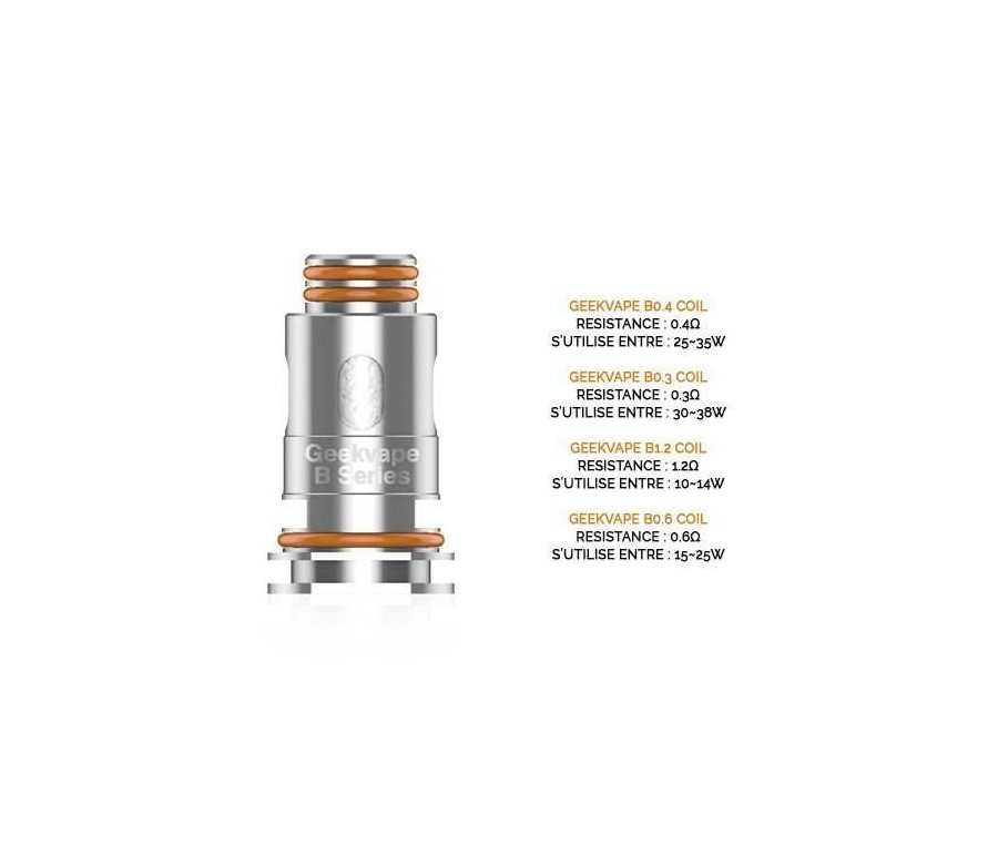 Resistances B Coil Geekvape (pack de 5) (0.4 Ohms)