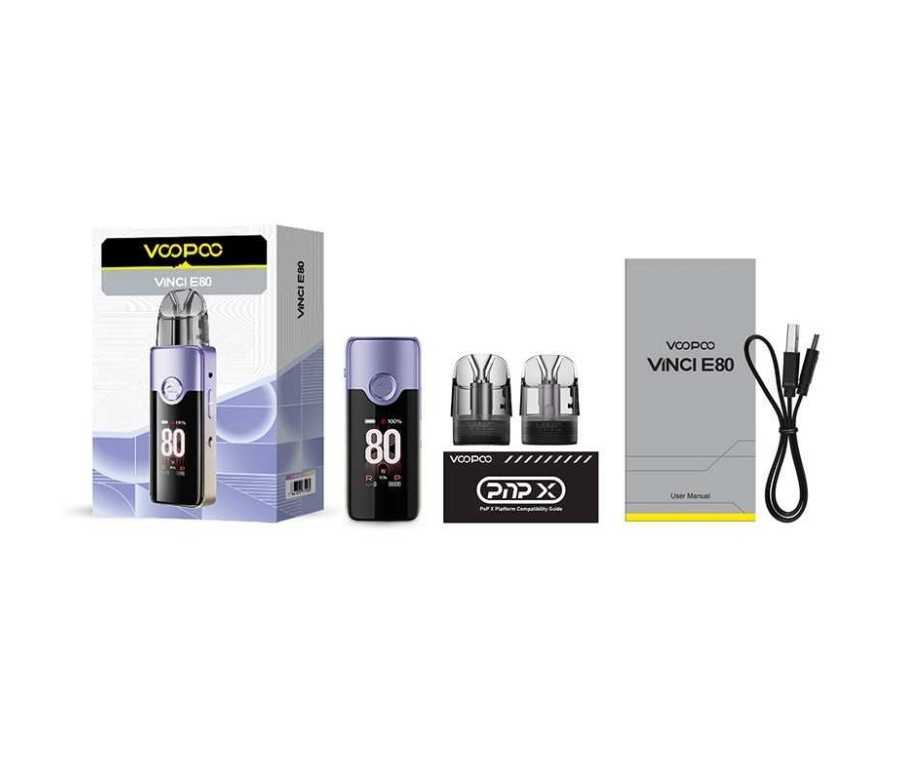Kit Pod Vinci E80 3000mAh - Voopoo (Spray Black)