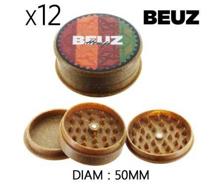 Boîte de 12 Grinders en chanvre 50 mm Beuz Hemp