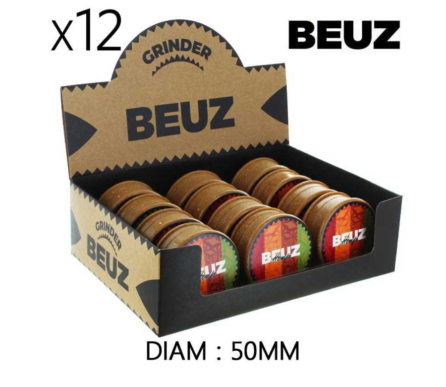 Boîte de 12 Grinders en chanvre 50 mm Beuz Hemp