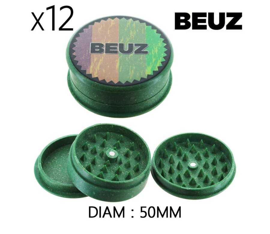 Boîte de 12 Grinders en chanvre 50 mm Beuz Green Organic