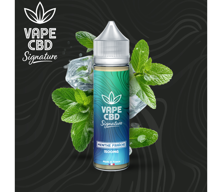 E-liquide CBD Menthe Fraîche Vape CBD Signature 50ml (2500mg) E-liquide CBD Menthe Fraîche Vape CBD Signature 50ml (2500mg)