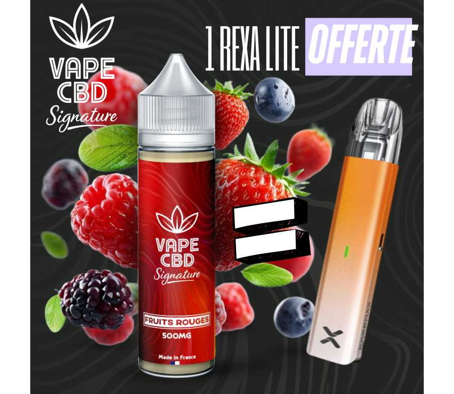 Pack eliquide CBD Fruits Rouges Vape CBD Signature 50ml (2500mg)