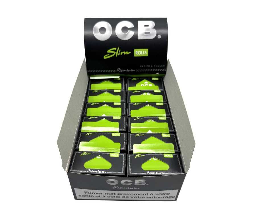 Boîte de 24 rouleaux de feuilles à rouler OCB Rolls Premium Slim