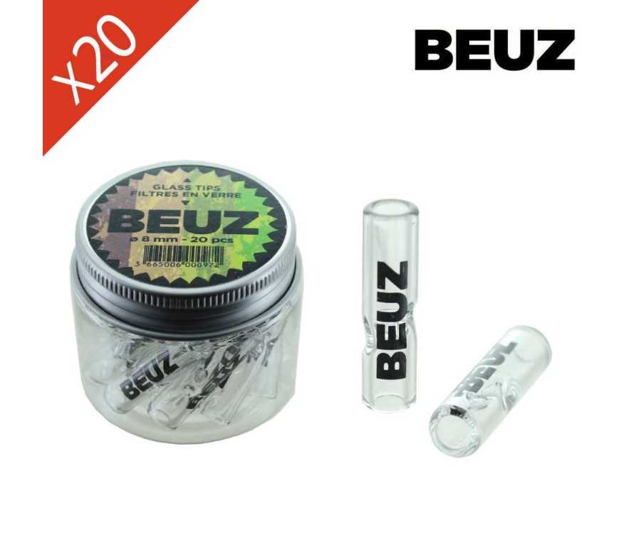 Boîte de 20 Filtres en verre 3cm x 8mm BEUZ Boîte de 20 Filtres en verre 3cm x 8mm BEUZ