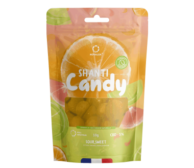 ShantiCandy Pastilles de CBD 5% Sans Sucre - Trio d'Agrumes - 10g ou 25g
