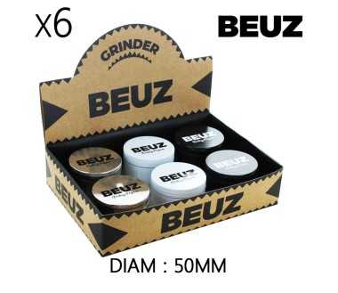 Boîte de 6 Grinders Alu 50 mm Beuz Nexius
