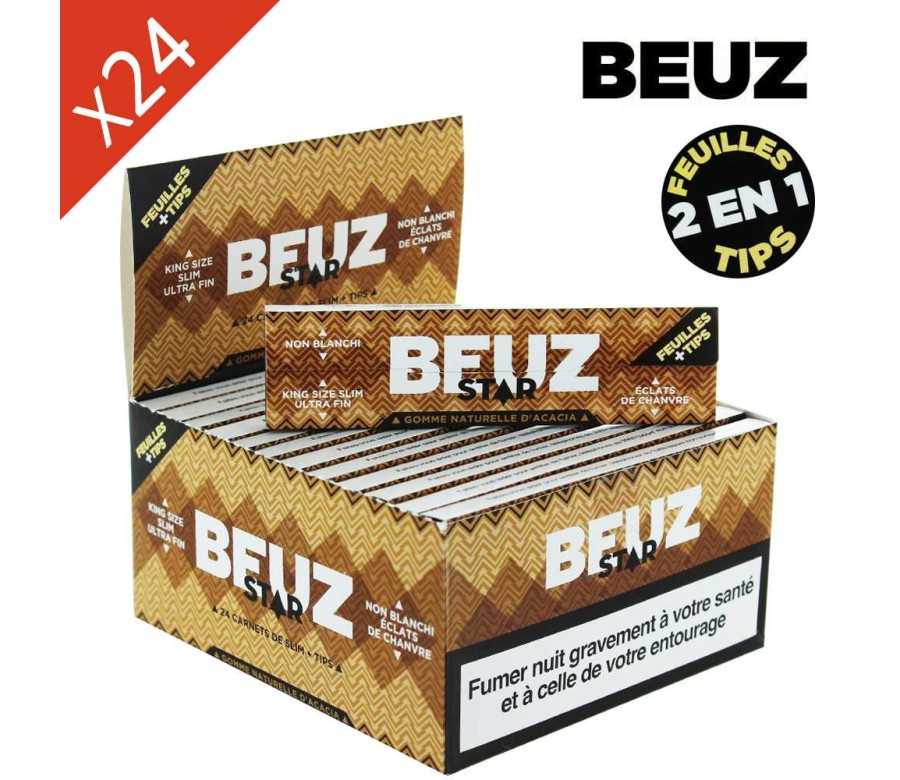 Feuilles à rouler Beuz Star Slim Non Blanchies + Filtres