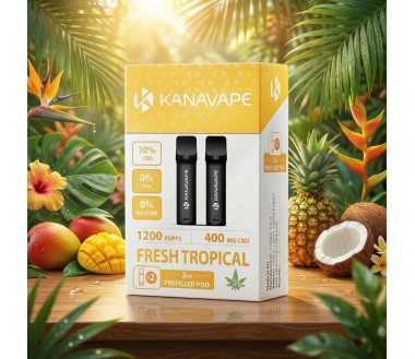 Pod CBD Kanavape Fresh Tropical 2x2ml - 400mg CBD
