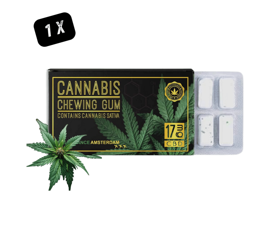 Chewing Gum CBD Cannabis Sativa 17mg - Pack 12 Pièces