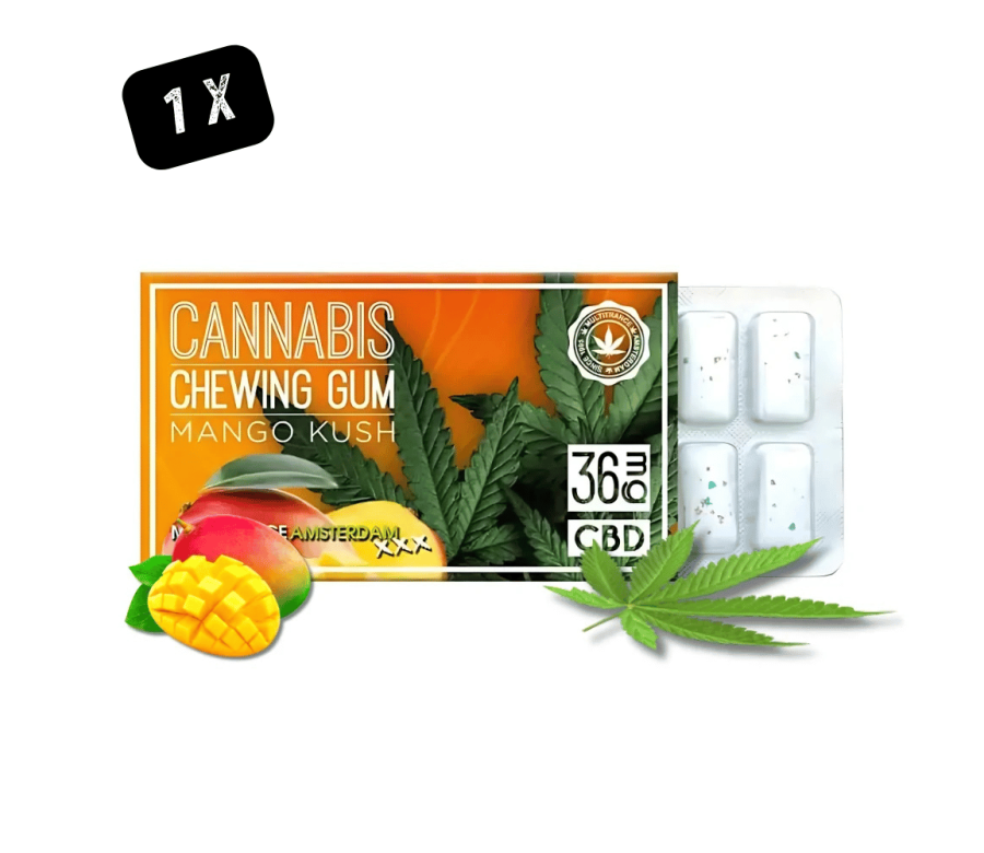 Chewing Gum CBD Multitrance 36mg Mango Kush - Pack 12 pièces