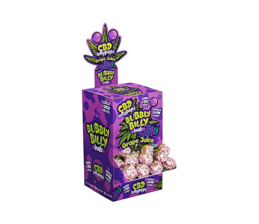 Sucette CBD Grape Juice - 100 pcs | BUBBLY BILLY