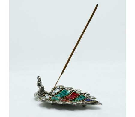 Porte-Encens Tibétain Feuille Bouddha | Décor Spirituel Authentique