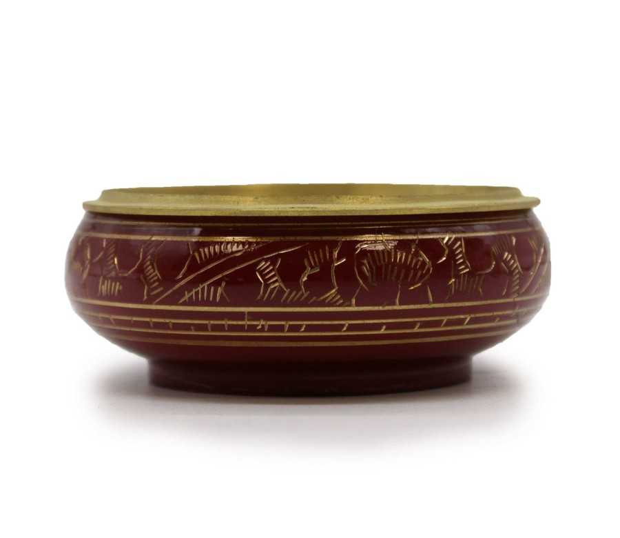 Pot d'Encens Charbon Chakra Racine en Laiton