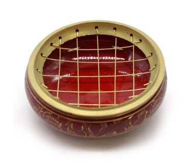 Pot d'Encens Charbon Chakra Racine en Laiton