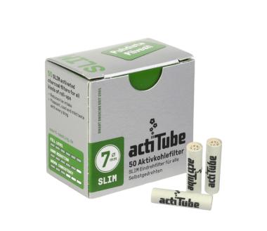 Filtre à Charbon Slim 7mm x 50pcs - ActiTube