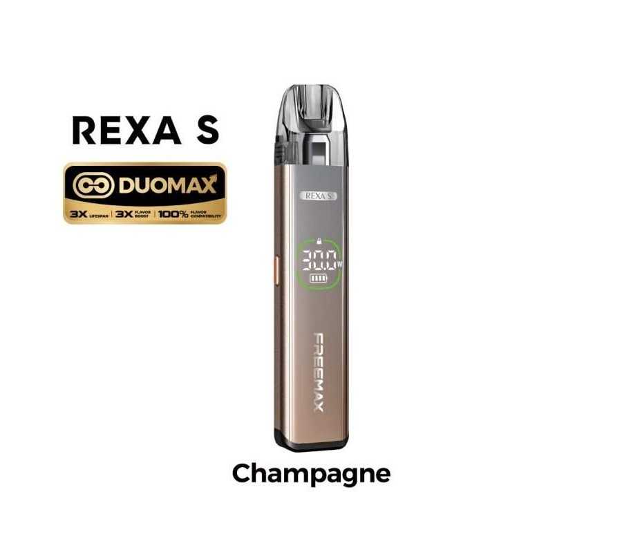 Kit Rexa S DuoMax Freemax - Pod 3ml Batterie 1300mAh (Champagne)