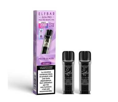 Pod pre-rempli Peche Glacee 2ml Elfa Pro - ElfBar (pack de 2) (20 mg/ml)