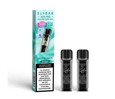 Pod pre-rempli Menthe Verte 2ml Elfa Pro - ElfBar (pack de 2) (10 mg/ml)