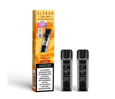 Pod pre-rempli Fruits Tropicaux 2ml Elfa Pro - ElfBar (pack de 2) (20 mg/ml)