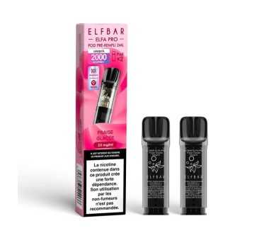 Pod pre-rempli Fraise Framboise 2ml Elfa Pro - ElfBar (pack de 2) (20 mg/ml)