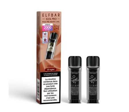 Pod pre-rempli Cola 2ml Elfa Pro - ElfBar (pack de 2) (10 mg/ml) Pod pre-rempli Cola 2ml Elfa Pro - ElfBar (pack de 2) (10 mg/ml)